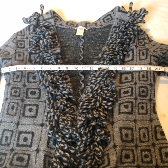 Avalon Y2K Funky Wool Sweater Fringe SZ M - Picture 4 of 6